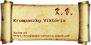 Krompaszky Viktória névjegykártya